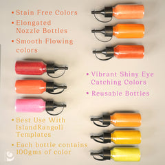 Kesari Premium Rangoli Colour from island rangoli