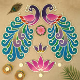 Amber - Mayur Rangoli Template