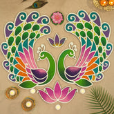 Kanak - Mayur Rangoli Template