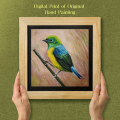 Blue Naped Bird Wall Painting from deewar birds collection Ambience 3