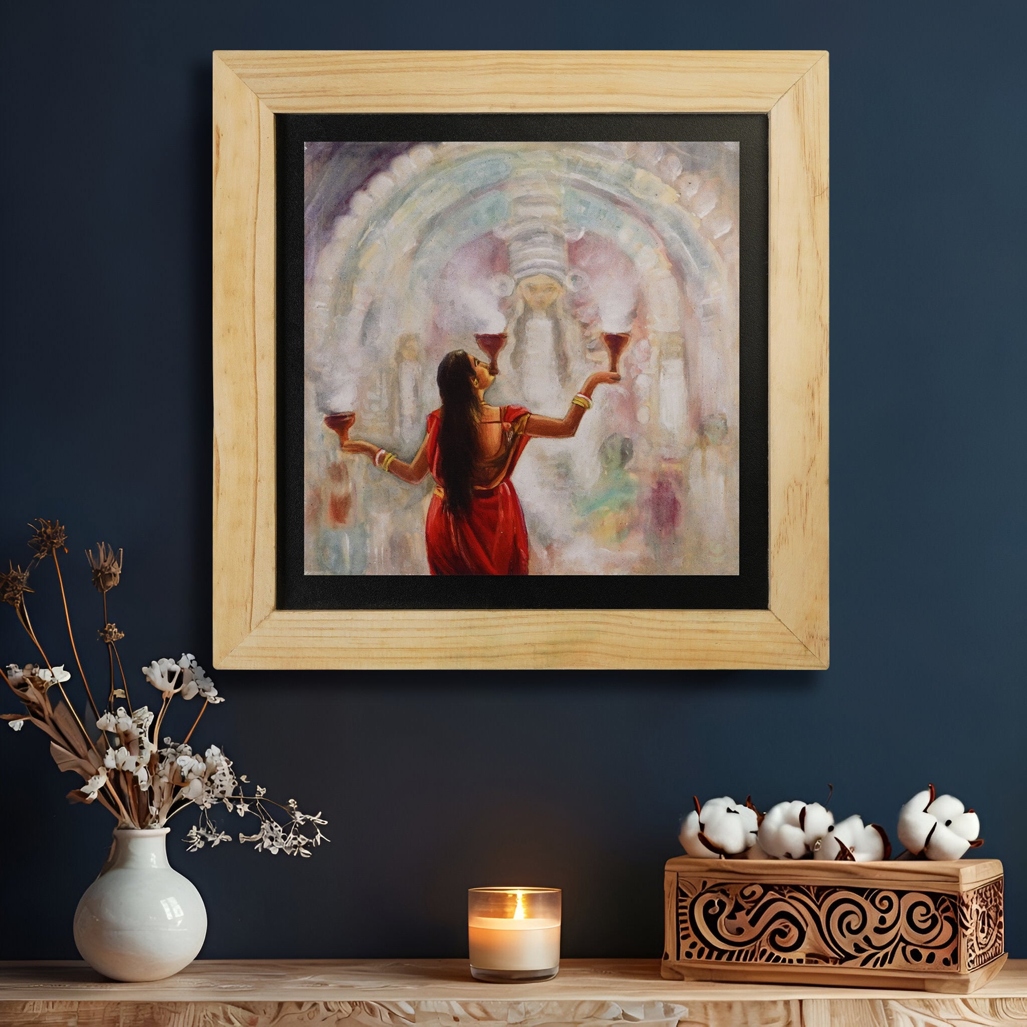 Durga Pooja Wall Paintings from Island Rangoli from Deewar West Bengal collection