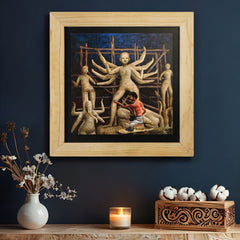 Durga Wall Paintings from Island Rangoli from Deewar West Bengal collection