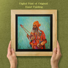 Folk Singer Wall Paintings from Island Rangoli from Deewar West Bengal collection