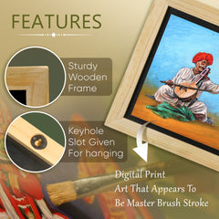 Folk Singer Rajasthan Wall Paintings from Island Rangoli from Deewar collection