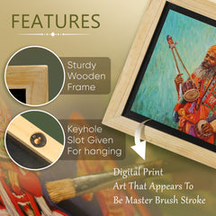 Folk Singer Wall Paintings from Island Rangoli from Deewar West Bengal collection Features