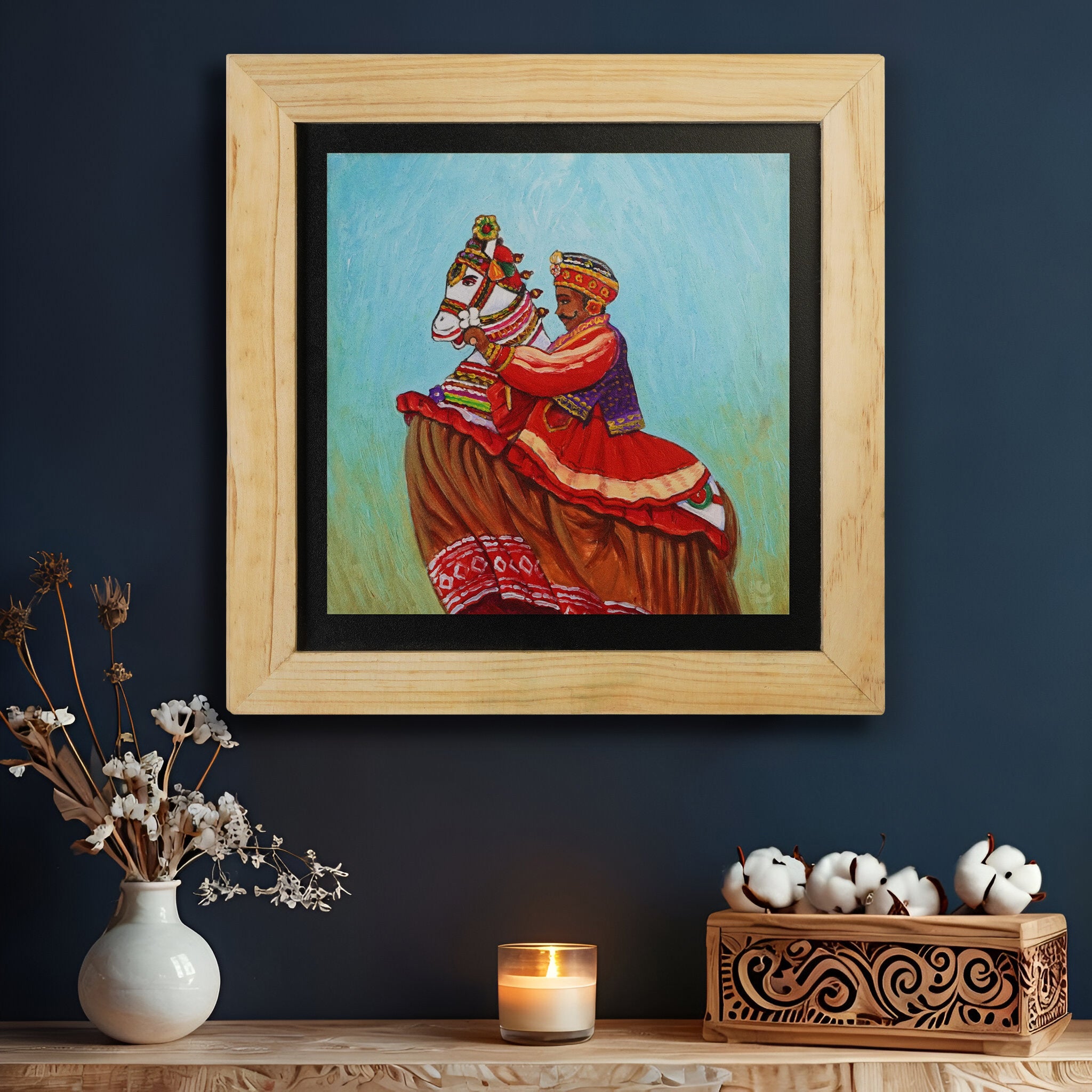 Kacchi Ghodie Rajasthan Wall Paintings from Island Rangoli from Deewar collection