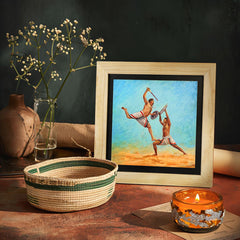 Kalaripayattu – the martial Artform of Kerala Wall Paintings from Island Rangoli from Deewar West Bengal collection Ambience