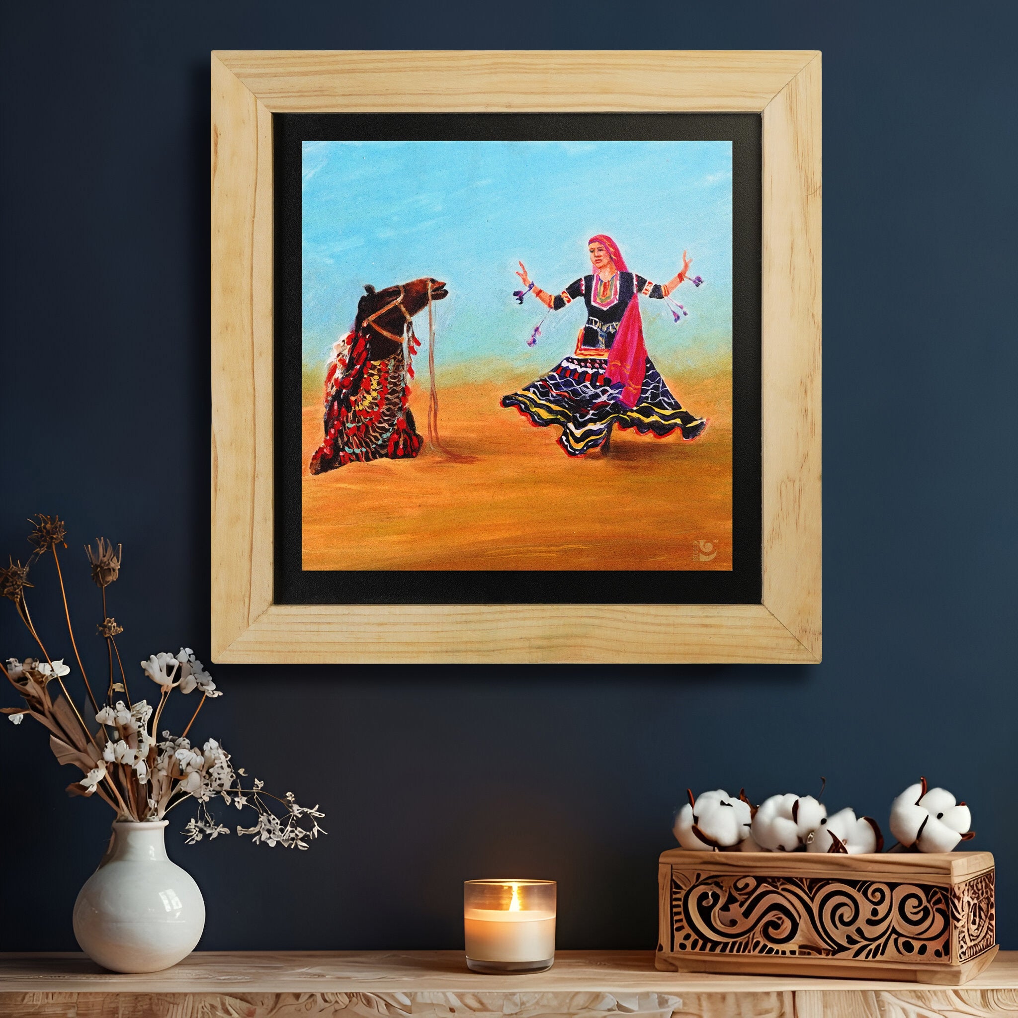 Kalbeliya Dance Rajasthan Wall Paintings from Island Rangoli from Deewar collection