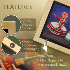 Kathakali Dance Wall Paintings from Island Rangoli from Deewar West Bengal collection Features