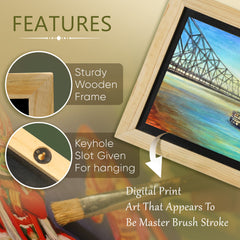 West Bengal Howrah Bridge Wall Paintings from Island Rangoli from Deewar West Bengal collection Features