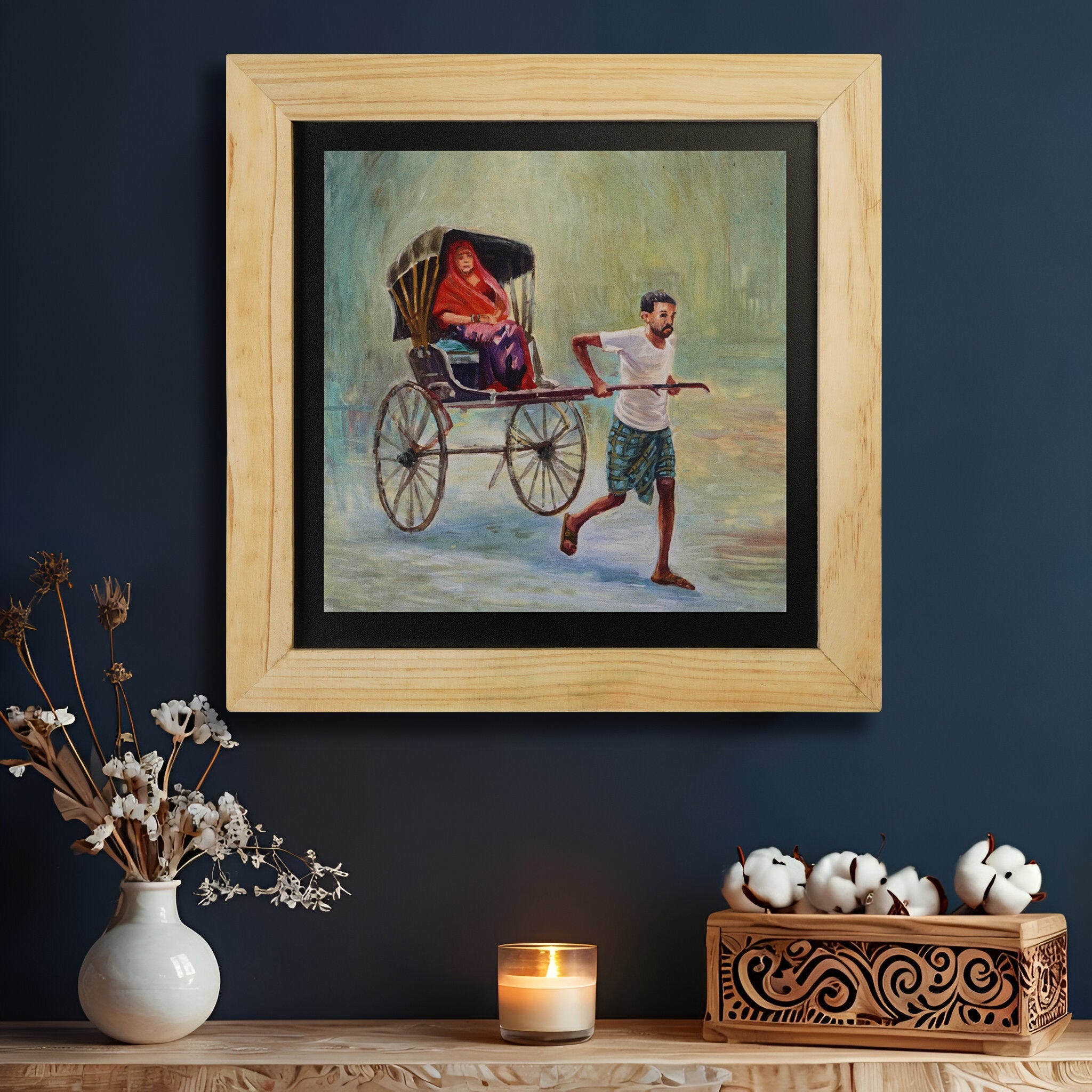 West Bengal Rickshaw Wall Paintings from Island Rangoli from Deewar West Bengal collection