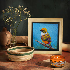 Yellow Bird Wall Painting From Deewar Birds Collection Ambience