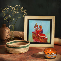 Kachhi Ghodi Rajasthan Wall Paintings from Island Rangoli from Deewar collection Ambience 2