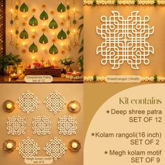 Deep Shree Patra & Kolam - Combo Pack
