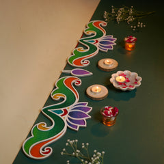 Kamal Border - Set of 6 - Island Rangoli