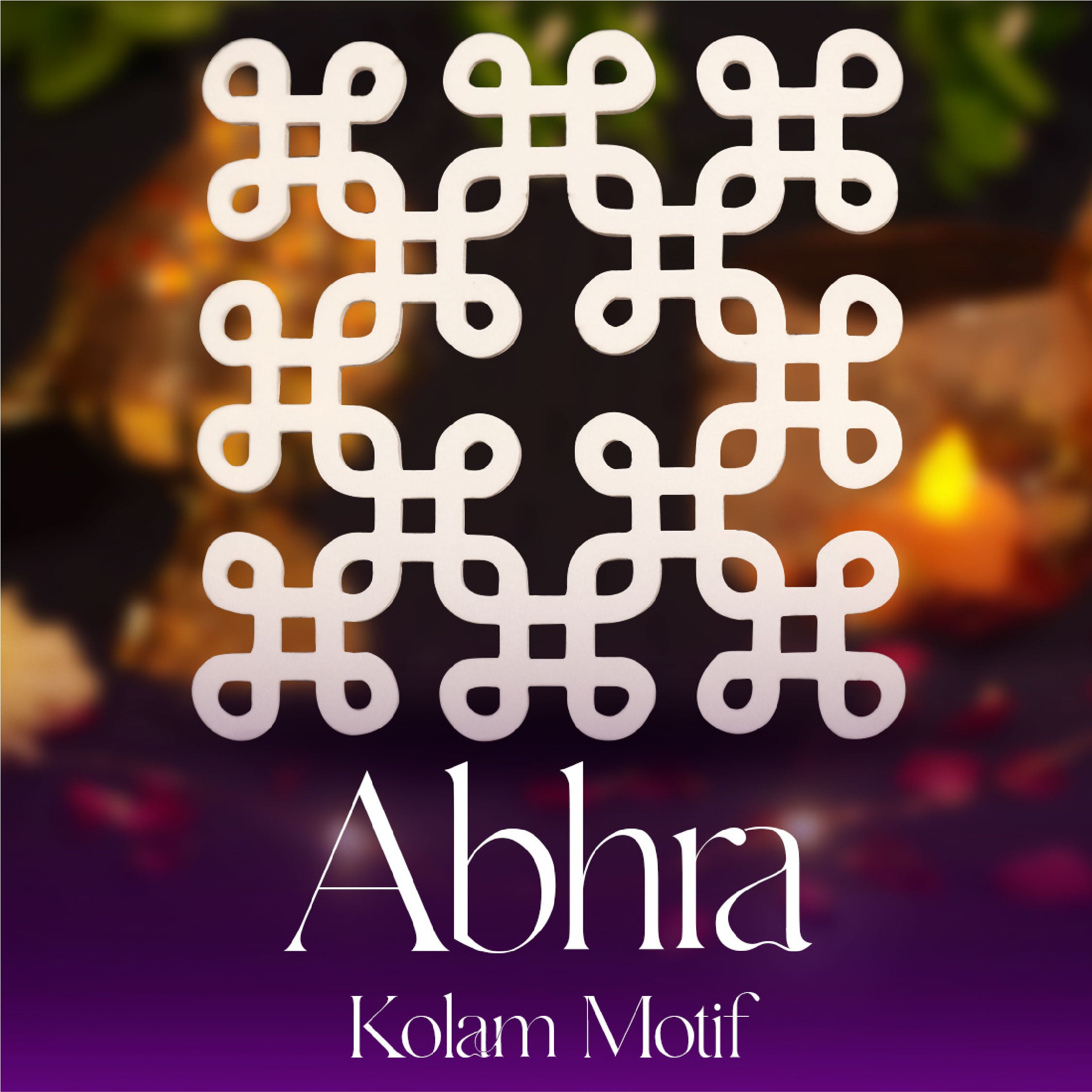 abhra kolam motif , island rangoli design template
