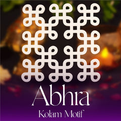 abhra kolam motif , island rangoli design template
