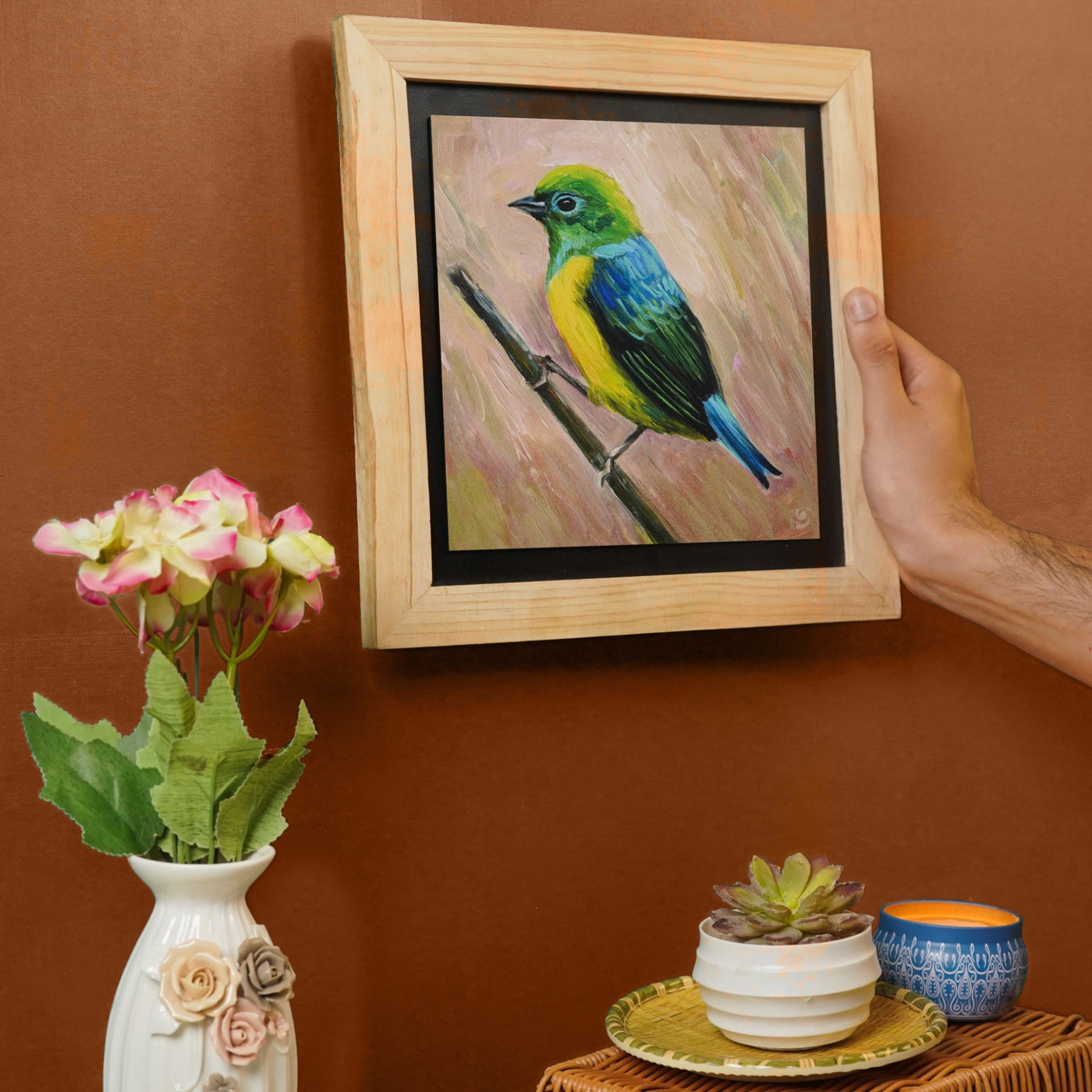 Blue Naped - Wall Painting