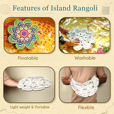 Features of Island Rangoli Template 