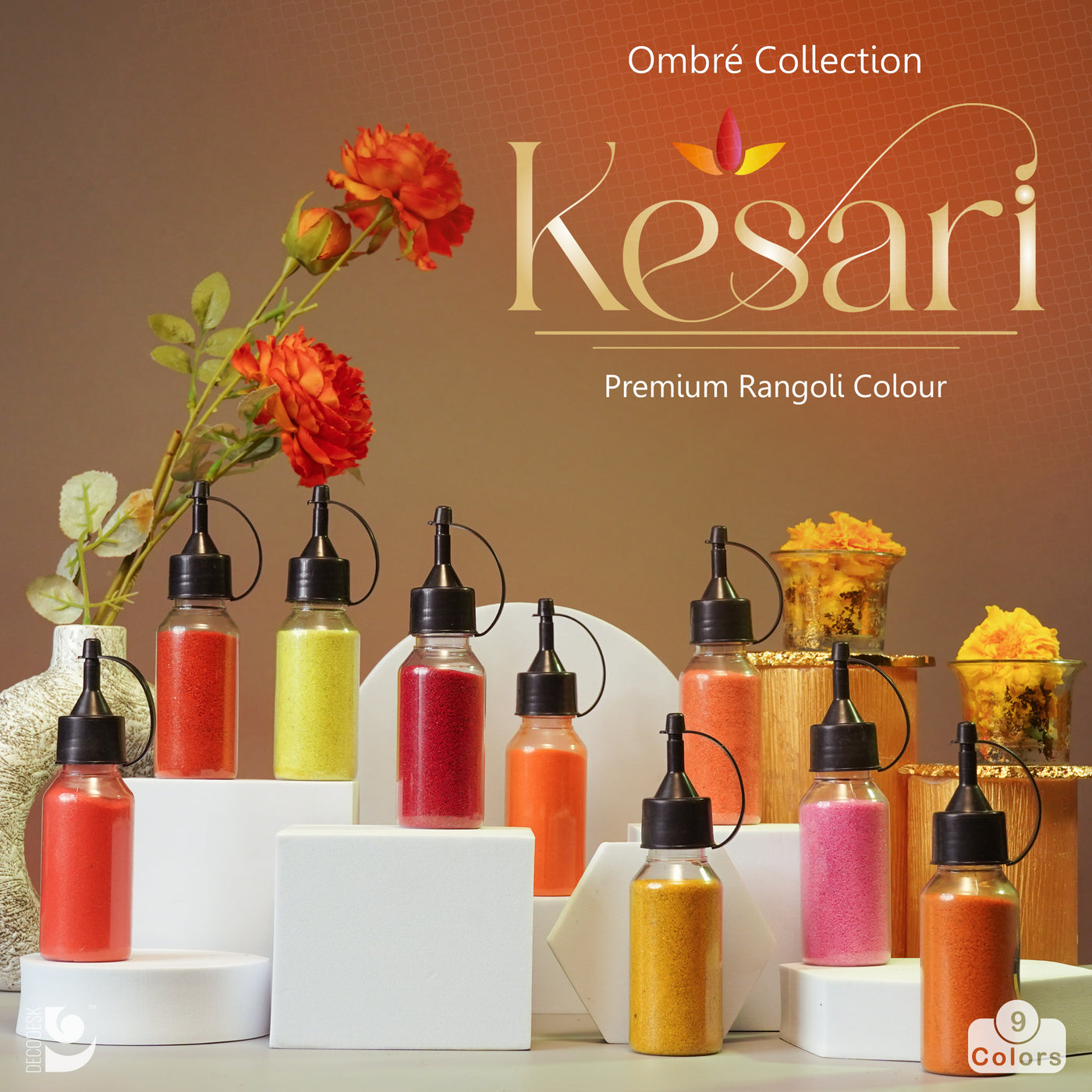 Kesari Premium Rangoli Colour from island rangoli