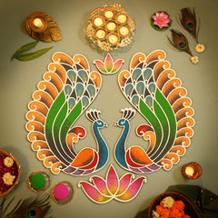 Swarn - Mayur Rangoli Template