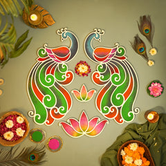 Kundan - Mayur Rangoli Template