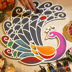 Kanak - Mayur Rangoli Template