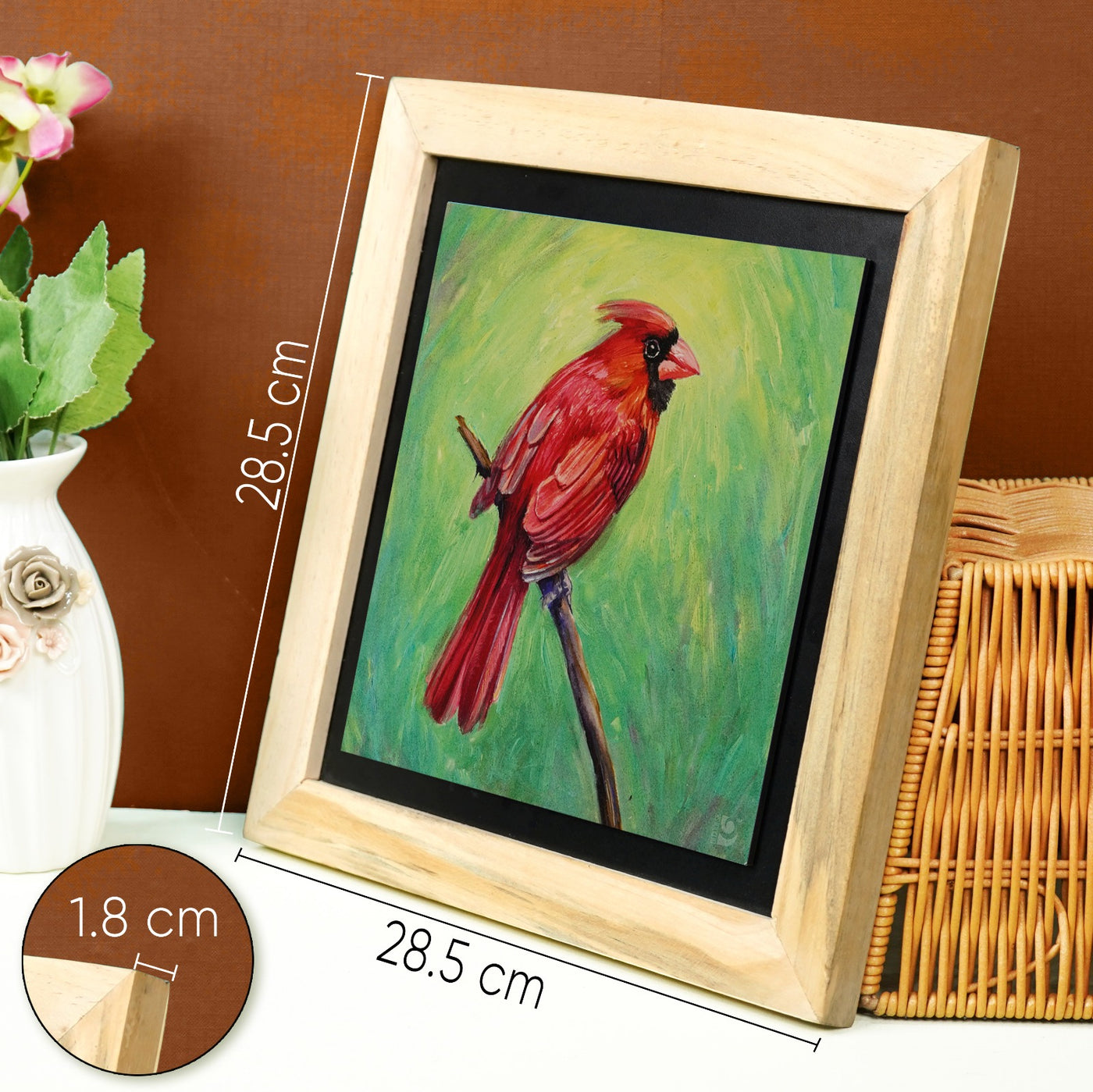 Cardinal  Bird - Wall Painting