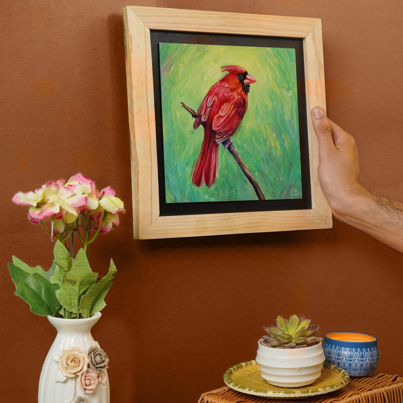 Cardinal  Bird - Wall Painting