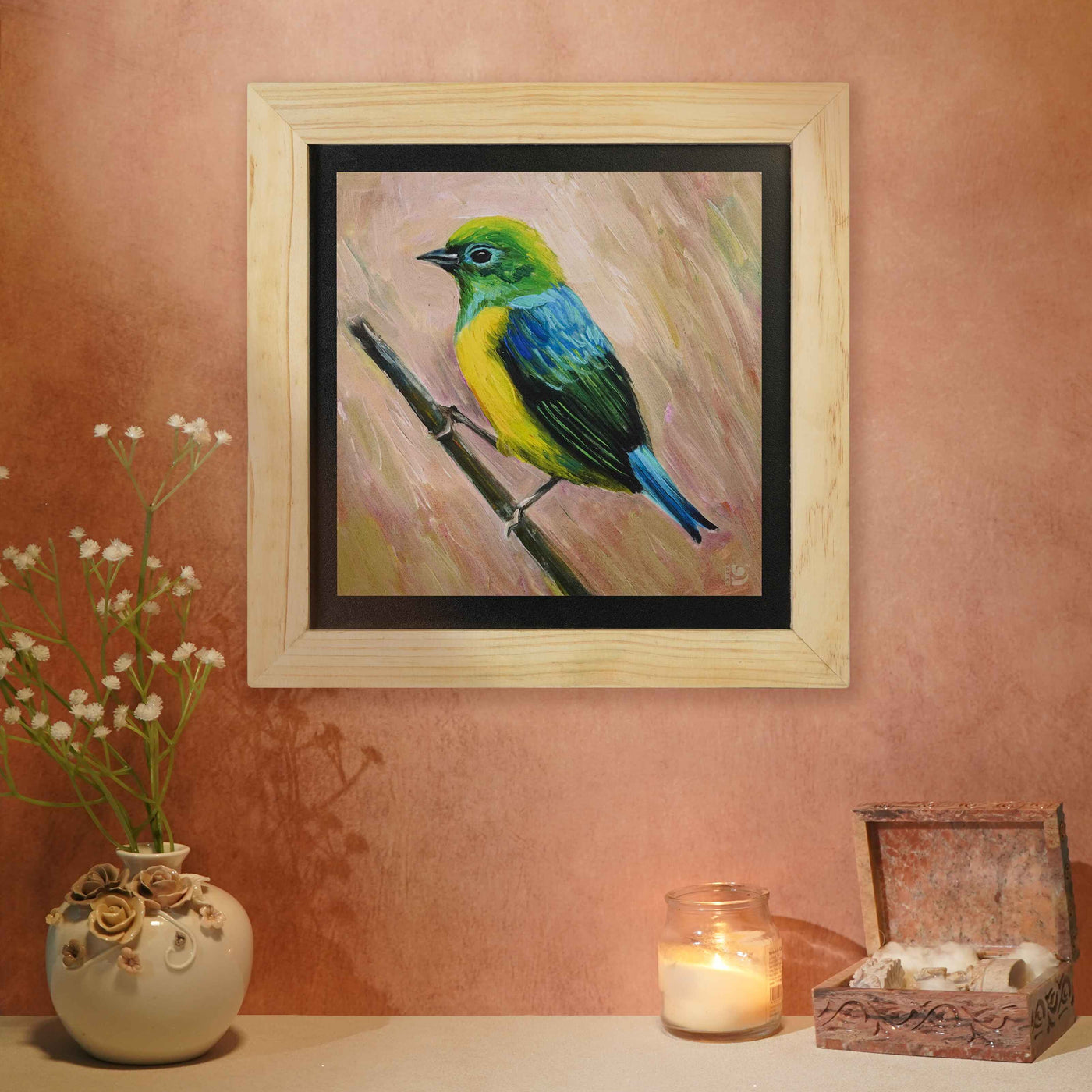 Blue Naped - Wall Painting