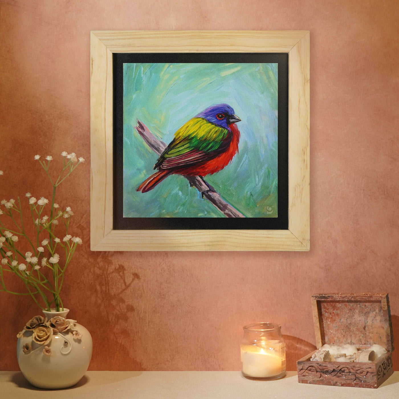 Florida Bunting  bird - Wall Painting