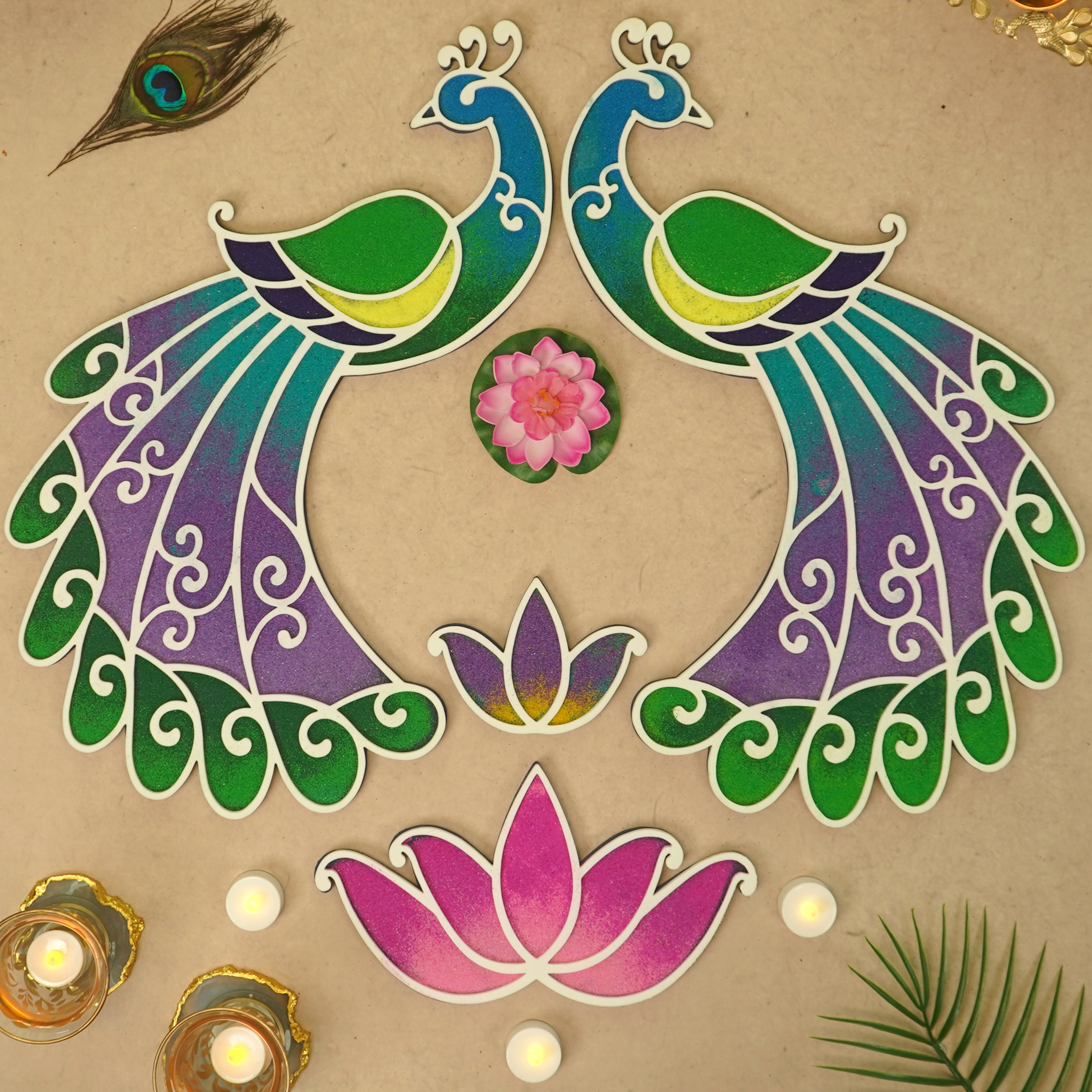 Varn - Mayur Rangoli Template – islandrangoli