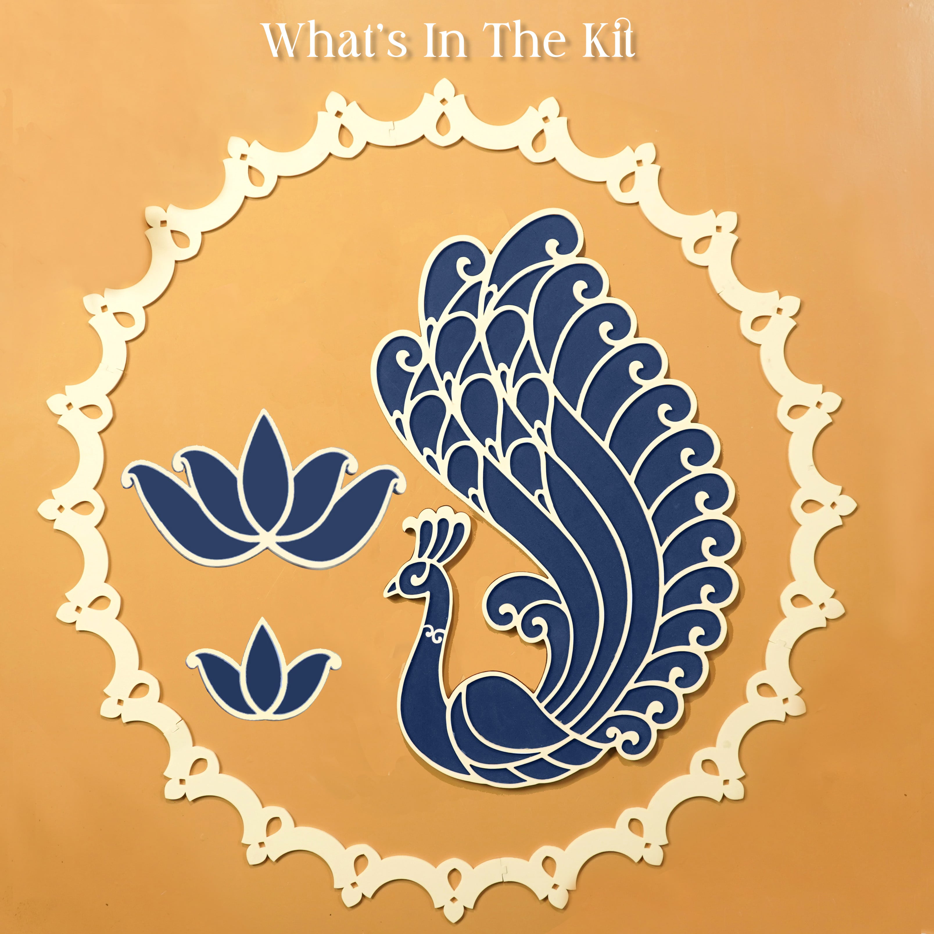 Swarn - Mayur Rangoli Template – islandrangoli