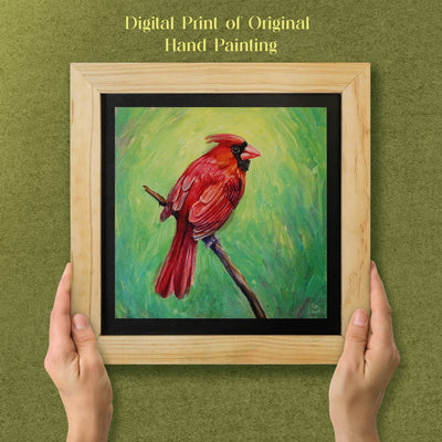 Cardinal bird wall painting from deewar birds collection ambience 2