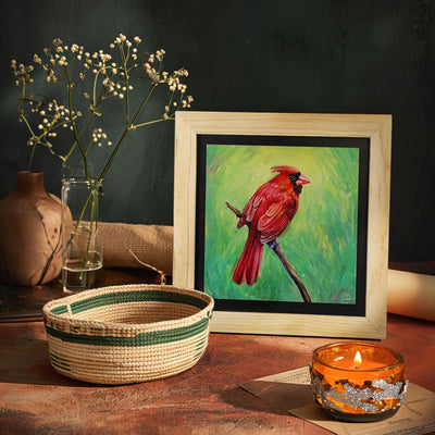 Cardinal bird wall painting from deewar birds collection ambience