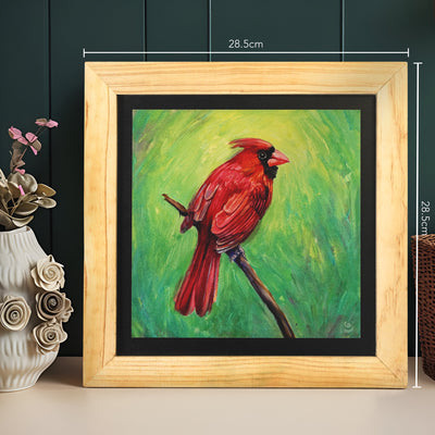 Cardinal bird wall painting from deewar birds collection Dimensions 