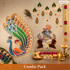 Deep Shree Patra and swarn rangoli combo