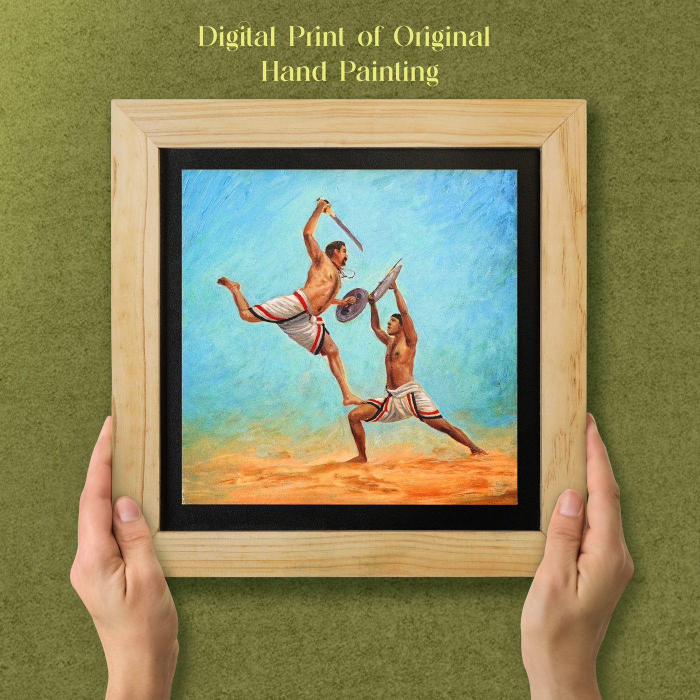 Kalaripayattu – the martial Artform of Kerala Wall Paintings from Island Rangoli from Deewar West Bengal collection Ambience 3