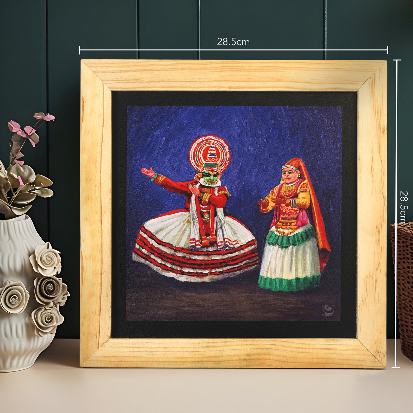 Kathakali Dance Wall Paintings from Island Rangoli from Deewar West Bengal collection dimensions