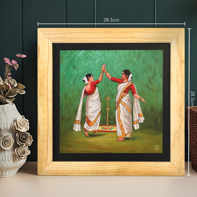 Kerala Thiruvathirakali Wall Painting from Deewar  South India Wall Paiting collection dimensions 