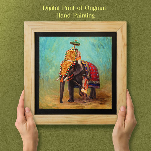 Kerala's Thrissur Pooram Festival Wall Painting from Deewar South India Collection Ambience 2