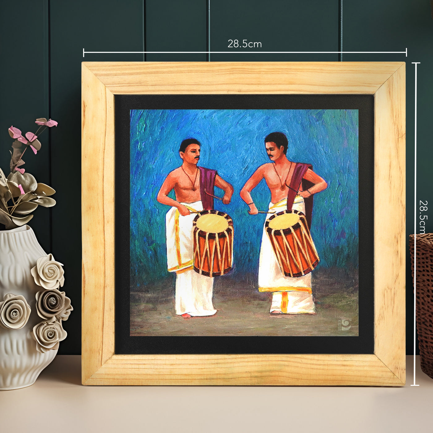 Kerala's Traditional drums Wall Painting From Deewar South India Collection Dimensions 