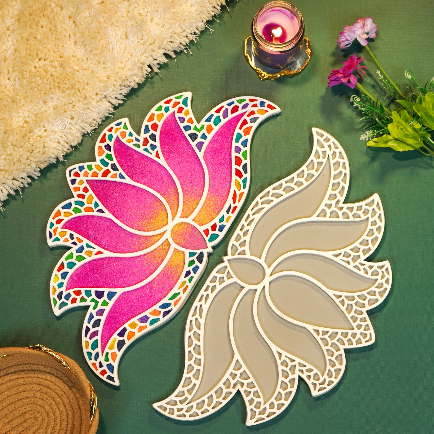 Lakshmi Rangoli from Island Rangoli . New design of rangoli template "24 Rangoli Template 