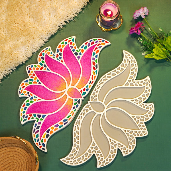 Lakshmi Rangoli from Island Rangoli . New design of rangoli template 