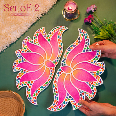 Lakshmi Rangoli from Island Rangoli . New design of rangoli template "24 Set of 2