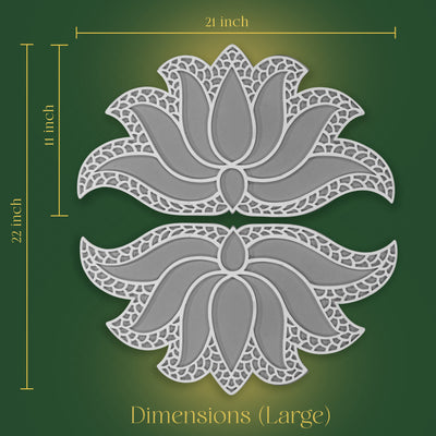 Lakshmi Rangoli from Island Rangoli . New design of rangoli template "24 Large 22 inch Dimensions