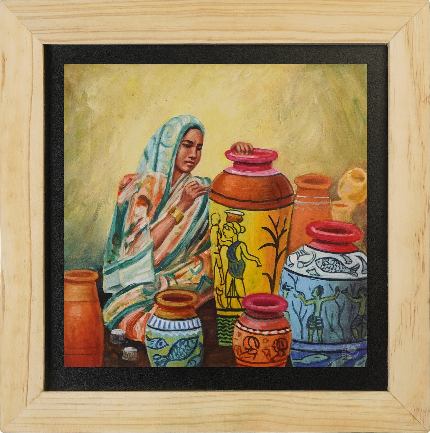 Deewar West Bengal Paintings From Island Rangoli. original artistry wall hanging Paintings Pot Paintings 