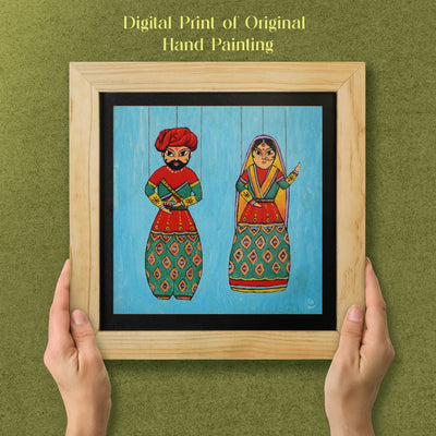 Puppets Dance Rajasthan Wall Paintings from Island Rangoli from Deewar collection 