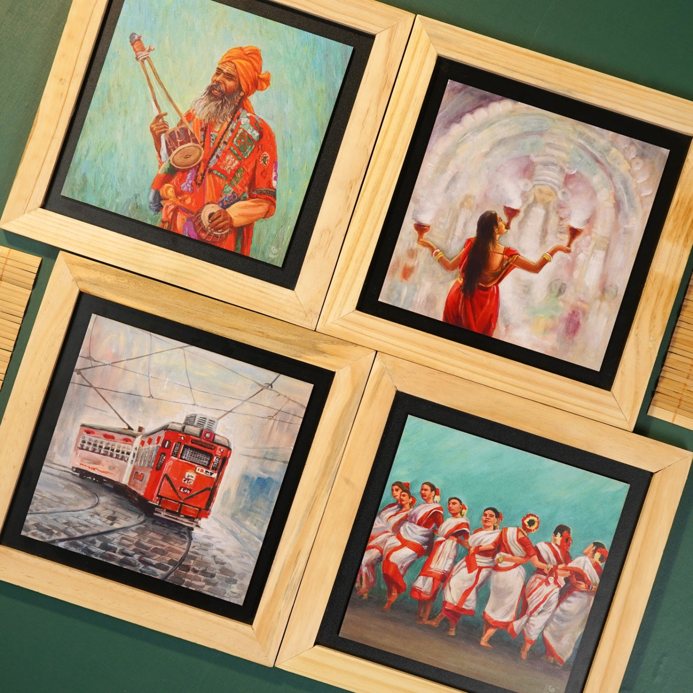 Deewar West Bengal Paintings From Island Rangoli. original artistry wall hanging Paintings folk singer Ambience 3