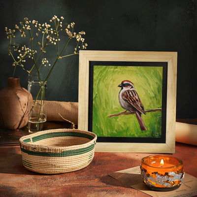 Sparrow bird wall painting from deewar collection of wall paintings ambience 